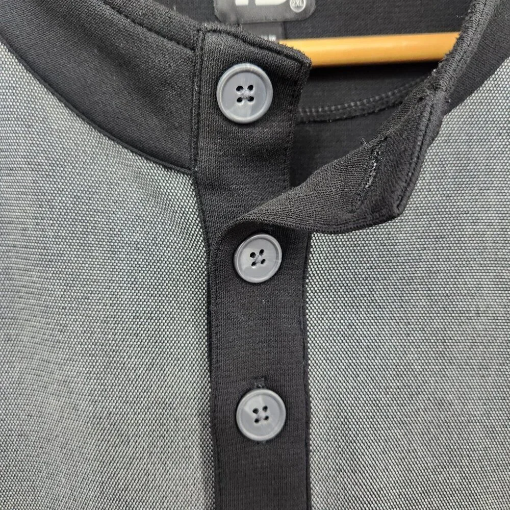 FootJoy Jacquard 1/4 Button Pullover Grey Gray Black Golf Outdoor  Men's XXL